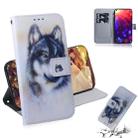 White Wolf Pattern Coloured Drawing Horizontal Flip Leather Case for Huawei Honor View 20, with Holder & Card Slots & Wallet - 1