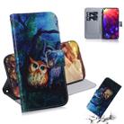 Oil Painting Owl Pattern Coloured Drawing Horizontal Flip Leather Case for Huawei Honor View 20, with Holder & Card Slots & Wallet - 1