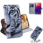 Tiger Pattern Coloured Drawing Horizontal Flip Leather Case for Huawei Honor View 20, with Holder & Card Slots & Wallet - 1