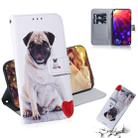 Pug Pattern Coloured Drawing Horizontal Flip Leather Case for Huawei Honor View 20, with Holder & Card Slots & Wallet - 1