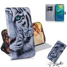 Tiger Pattern Coloured Drawing Horizontal Flip Leather Case for Huawei Mate 20, with Holder & Card Slots & Wallet - 1