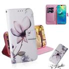 Magnolia Flower Pattern Coloured Drawing Horizontal Flip Leather Case for Huawei Mate 20, with Holder & Card Slots & Wallet - 1