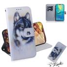 White Wolf Pattern Coloured Drawing Horizontal Flip Leather Case for Huawei Mate 20 X, with Holder & Card Slots & Wallet - 1