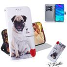 Pug Pattern Coloured Drawing Horizontal Flip Leather Case for Huawei P Smart (2019) / Honor 10 Lite, with Holder & Card Slots & Wallet - 1