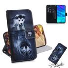 Wolf and Dog Pattern Coloured Drawing Horizontal Flip Leather Case for Huawei P Smart (2019) / Honor 10 Lite, with Holder & Card Slots & Wallet - 1