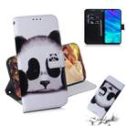 Panda Pattern Coloured Drawing Horizontal Flip Leather Case for Huawei P Smart (2019) / Honor 10 Lite, with Holder & Card Slots & Wallet - 1