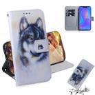 White Wolf Pattern Coloured Drawing Horizontal Flip Leather Case for Huawei P Smart+ 2019 / Nova 3i, with Holder & Card Slots & Wallet - 1