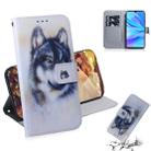 White Wolf Pattern Coloured Drawing Horizontal Flip Leather Case for Huawei P30 Lite / Nova 4e, with Holder & Card Slots & Wallet - 1