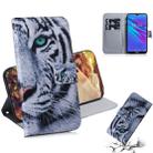 Tiger Pattern Coloured Drawing Horizontal Flip Leather Case for Huawei Y6 (2019), with Holder & Card Slots & Wallet - 1