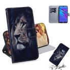 Lion Pattern Coloured Drawing Horizontal Flip Leather Case for Huawei Y6 (2019), with Holder & Card Slots & Wallet - 1