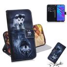 Wolf and Dog Pattern Coloured Drawing Horizontal Flip Leather Case for Huawei Y6 (2019), with Holder & Card Slots & Wallet - 1