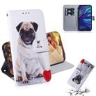 Pug Pattern Coloured Drawing Horizontal Flip Leather Case for Huawei Y7 Prime (2019) / Y7 Pro (2019) / Enjoy 9, with Holder & Card Slots & Wallet - 1