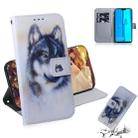 White Wolf Pattern Coloured Drawing Horizontal Flip Leather Case for Huawei Y9 (2019) / Enjoy 9 Plus, with Holder & Card Slots & Wallet - 1