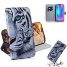 Tiger Pattern Coloured Drawing Horizontal Flip Leather Case for Huawei Honor 8C, with Holder & Card Slots & Wallet - 1