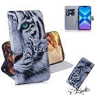 Tiger Pattern Coloured Drawing Horizontal Flip Leather Case for Huawei Honor 8X, with Holder & Card Slots & Wallet - 1