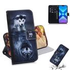 Wolf and Dog Pattern Coloured Drawing Horizontal Flip Leather Case for Huawei Honor 8X, with Holder & Card Slots & Wallet - 1