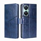 For Huawei Enjoy 60 Pro / nova 11i / Maimang 20 Geometric Stitching Flip Leather Phone Case (Blue) - 1