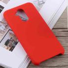 Solid Color Full Coverage Liquid Silicone Back Case for Huawei Mate 20 Lite (Red) - 1