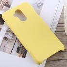 Solid Color Full Coverage Liquid Silicone Back Case for Huawei Mate 20 Lite (Yellow) - 1