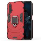 PC + TPU Shockproof Protective Case for Huawei Honor 20, with Magnetic Ring Holder (Red) - 1
