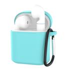 Silicone Charging Box Protective Case with Carabiner for Huawei Honor FlyPods / FlyPods Pro / FreeBuds2 / FreeBuds2 Pro(Mint Green) - 1