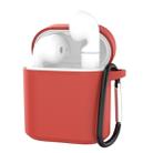 Silicone Charging Box Protective Case with Carabiner for Huawei Honor FlyPods / FlyPods Pro / FreeBuds2 / FreeBuds2 Pro(Red) - 1