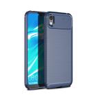 Carbon Fiber Texture Shockproof TPU Case for Huawei Honor 8S (Blue) - 1