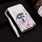 Siberian Husky Pattern Colored Drawing Horizontal Flip Leather Case for Huawei P30, with Holder & Card Slots & Wallet & Lanyard - 1