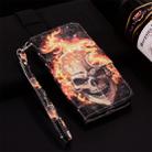 Flame Skull Pattern Colored Drawing Horizontal Flip Leather Case for Huawei P30, with Holder & Card Slots & Wallet & Lanyard - 1