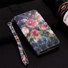 Rose Pattern Colored Drawing Horizontal Flip Leather Case for Huawei P30, with Holder & Card Slots & Wallet & Lanyard - 1