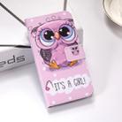 Cute Owl Pattern Colored Drawing Horizontal Flip Leather Case for Huawei P30 Lite, with Holder & Card Slots & Wallet & Lanyard - 1