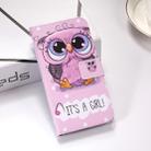 Cute Owl Pattern Colored Drawing Horizontal Flip Leather Case for Huawei P Smart (2019), with Holder & Card Slots & Wallet & Lanyard - 1