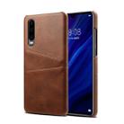 Suteni Calf Texture Protective Case for Huawei P30, with Card Slots (Coffee) - 1