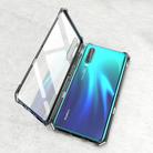 Ultra Slim Magnetic Tempered Glass Magnet Flip Case for Huawei P30 Pro (Black) - 1