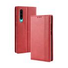 Magnetic Buckle Retro Crazy Horse Texture Horizontal Flip Leather Case for Huawei P30, with Holder & Card Slots & Photo Frame(Red) - 1