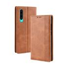 Magnetic Buckle Retro Crazy Horse Texture Horizontal Flip Leather Case for Huawei P30, with Holder & Card Slots & Photo Frame(Brown) - 1