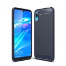 Brushed Texture Carbon Fiber Shockproof TPU Case for Huawei Enjoy 9 (Navy Blue) - 1