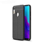 Litchi Texture TPU Shockproof Case for Huawei Honor 8A (Black) - 1