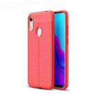 Litchi Texture TPU Shockproof Case for Huawei Honor 8A (Red) - 1