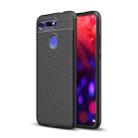 Litchi Texture TPU Shockproof Case for Huawei Honor V20(Black) - 1