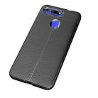 Litchi Texture TPU Shockproof Case for Huawei Honor V20(Black) - 2