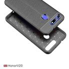 Litchi Texture TPU Shockproof Case for Huawei Honor V20(Black) - 3