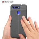 Litchi Texture TPU Shockproof Case for Huawei Honor V20(Black) - 4