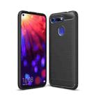 Brushed Texture Carbon Fiber Shockproof TPU Case for Huawei Honor View 20(Black) - 1