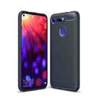 Brushed Texture Carbon Fiber Shockproof TPU Case for Huawei Honor View 20(Navy Blue) - 1