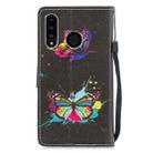 Colorful Butterfly Pattern Horizontal Flip Leather Case for Huawei P30 Lite, with Holder & Card Slots & Wallet - 3
