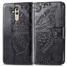 Butterfly Love Flowers Embossing Horizontal Flip Leather Case for Huawei Mate 20 Lite, with Holder & Card Slots & Wallet(Black) - 1