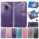 Butterfly Love Flowers Embossing Horizontal Flip Leather Case for Huawei Mate 20, with Holder & Card Slots & Wallet & Lanyard (Dark Purple) - 9