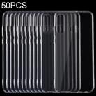 50 PCS 0.75mm Ultrathin Transparent TPU Soft Protective Case for Huawei P30 Lite - 1