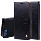 Business Style Oil Wax Texture Horizontal Flip Leather Case for Huawei Honor 10, with Holder & Card Slots & Wallet(Black) - 1